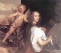 Portrait d’une fille comme Erminia Accompagné par Cupidon Anthony van Dyck